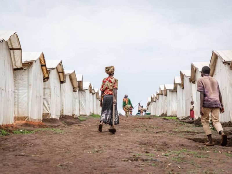 Vue d'un Camp de déplacés dans la partie orientale de la RDC
