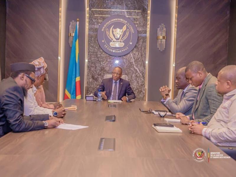 Le ministre de la justice Guillaume Ngefa et la délégation musulmane [photo d'illustration]