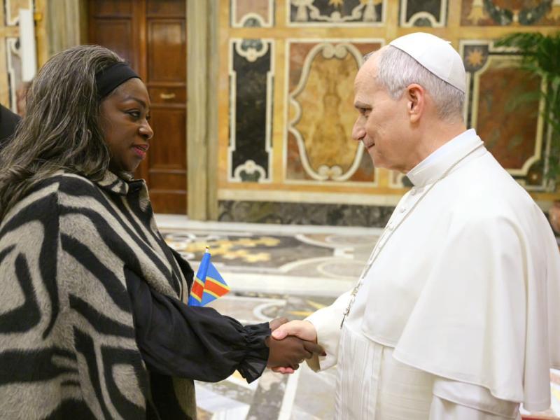 Joëlle Bile reçue par le pape Léon XIV