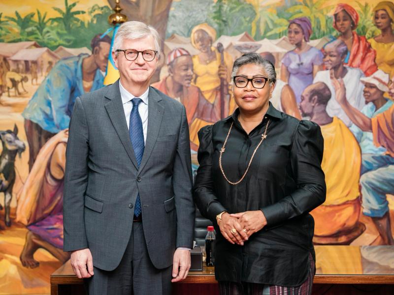 Jean Lacroix reçu par Judith Suminwa,  Première Ministre de la RDC