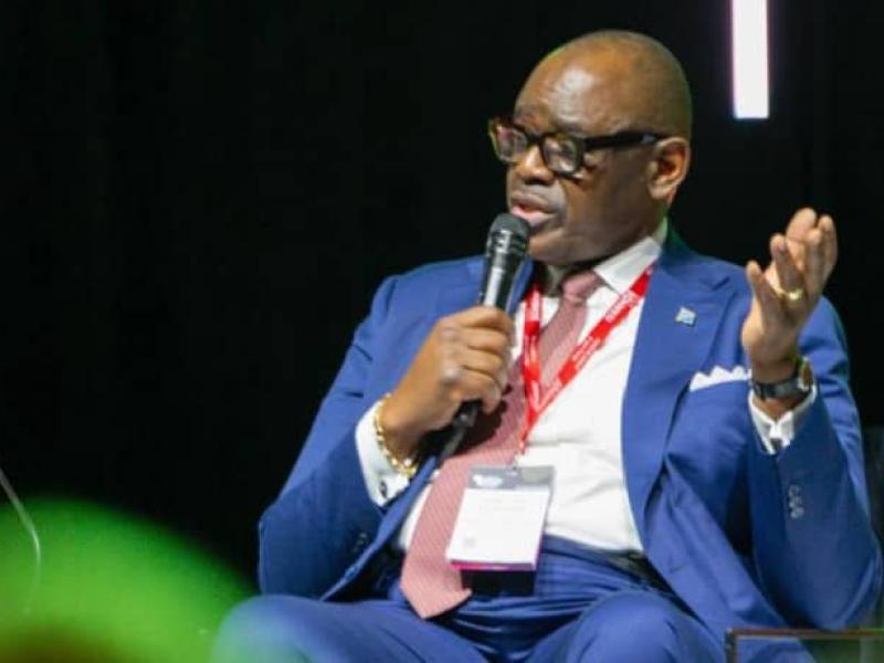 Le ministre congolais des Mines, Louis Watum Kabamba, s’exprimant à l’ouverture officielle de la 32ᵉ édition du Forum Mining Indaba, à Cap Town City