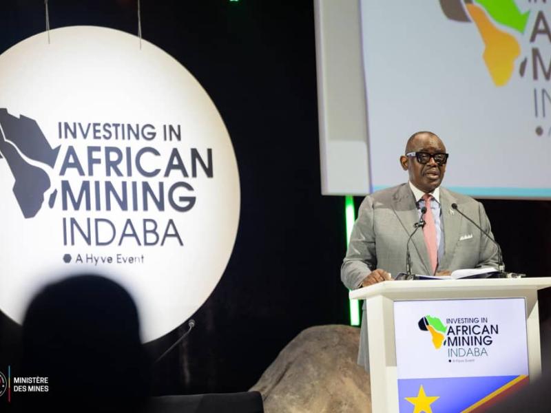 Le ministre Louis Watum Kabamba lors de la conférence-déjeuner « DRDC Breakfast » en marge de l’African Mining Indaba