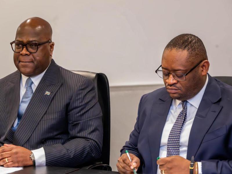 Le Président de la République, Félix Tshisekedi, et le ministre des Finances, Doudou Fwamba