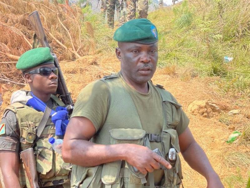 Le colonel Apoko Bangala Michel, commandant ad intérim du secteur opérationnel Sukola 2 Sud Sud-Kivu