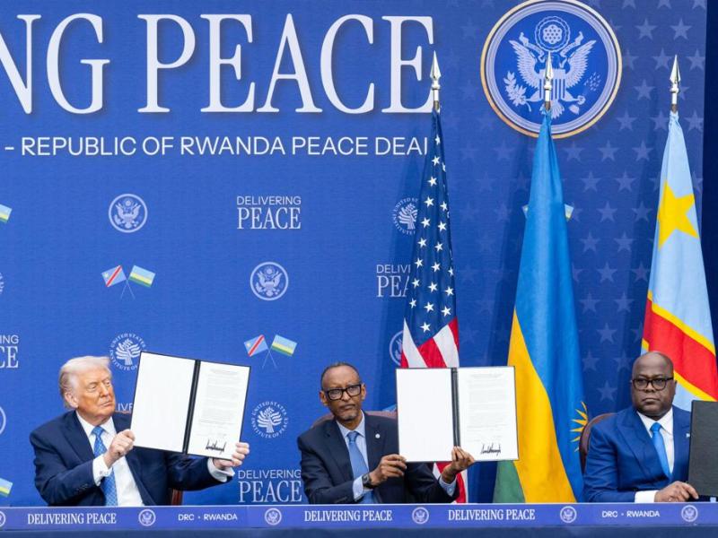 Entérinement de l’accord de paix entre la RDC et Rwanda, le 4 décembre 2025, à Washington [photo d’illustration]