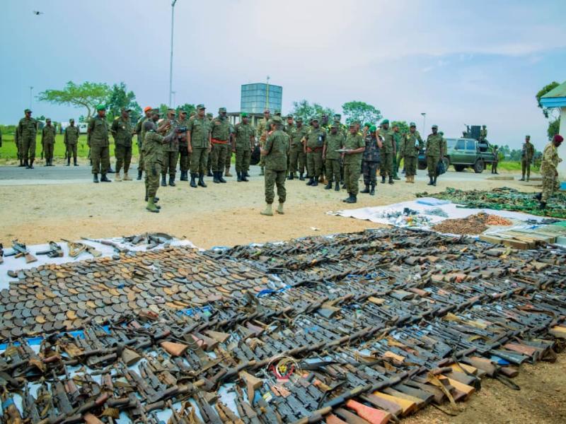 Des armes récupérées par les FARDC [photo d'illustration]