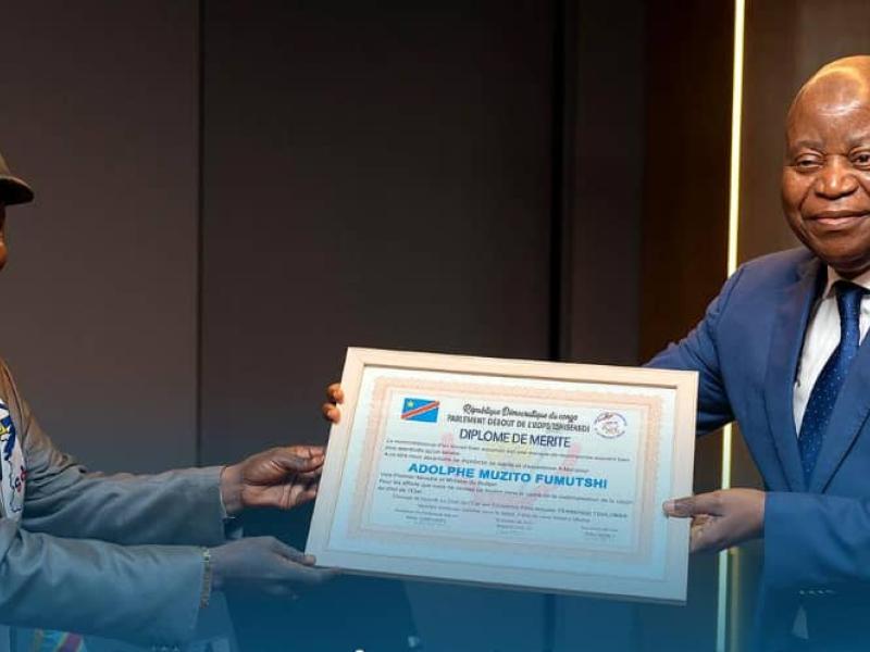 Le collectif des présidents des "parlements debout" de l’UDPS honore le VPM du Budget Adolphe Muzito