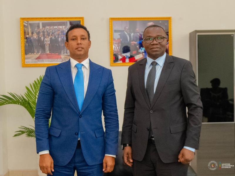 Saïd Ali, expert international en commerce, reçu par le ministre Julien Paluku Kahongya