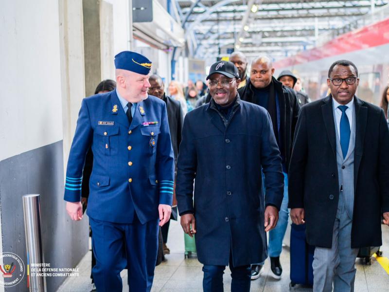Le VPM en charge de la Défense nationale, Guy Kabombo Muadiamvita, en mission officielle en Belgique