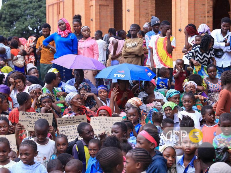 Des déplacés du Kivu manifestent à Lubumbashi pour dénoncer leurs conditions de vie