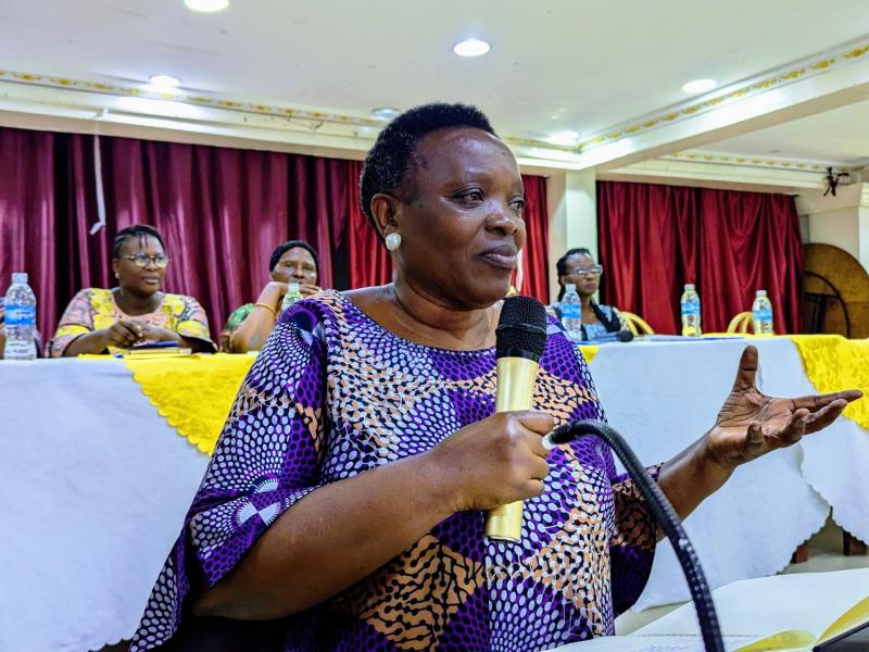Liberata Buratwa Rubumba, présidente du Réseau des femmes ambassadrices et médiatrices de territoires pour la paix, au Nord-Kivu