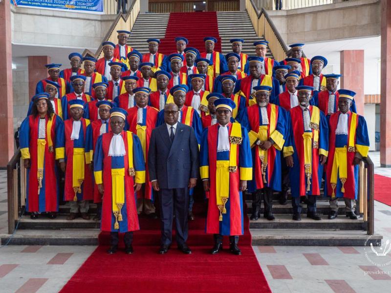 Le Président Félix Tshisekedi et les membres de la cour des comptes [photo d'illustration]