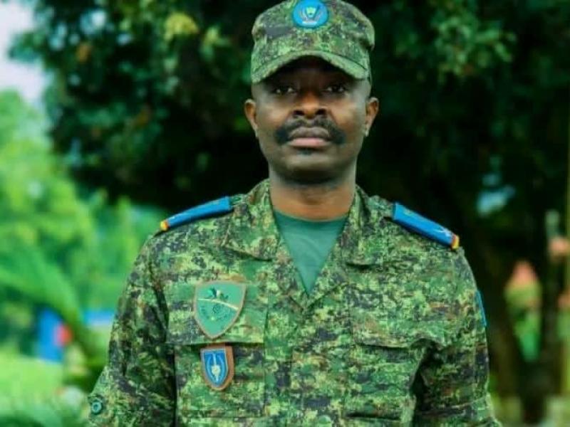 Le lieutenant Jules Ngongo,  porte-parole de l’Armée congolaise dans la province de l’Ituri