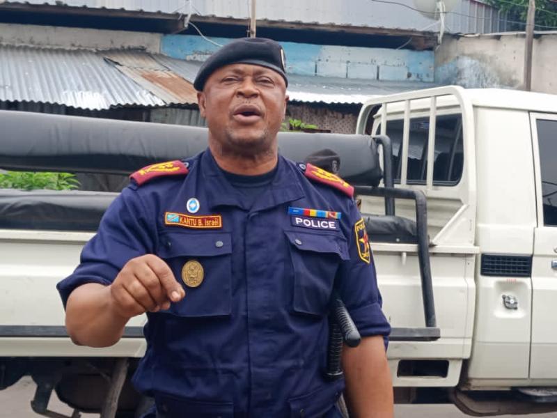 Le commissaire divisionnaire Israël Kantu, commandant de la PNC ville de Kinshasa