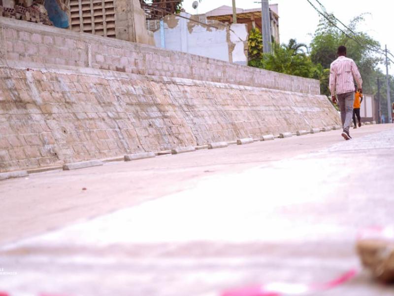 L’avenue Mapenza, dans la commune de Ngaliema bétonnée, dans le cadrevdu programme Kinshasa Ezo Bonga