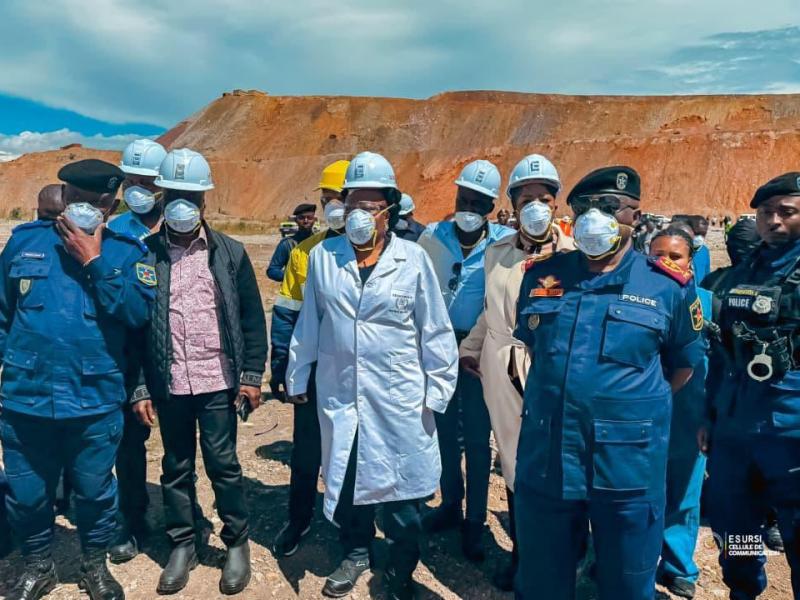 La ministre de l'ESURSI, Marie-Thérèse Sombo, à Kolwezi
