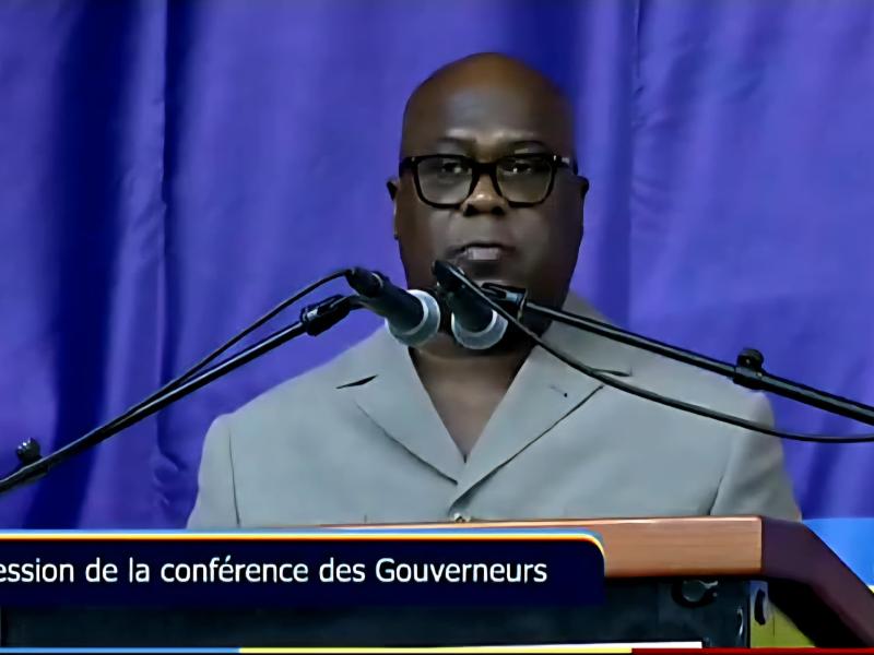 Le Président de la République, Félix-Antoine Tshisekedi Tshilombo, lance les travaux de la 13ème Conférence des Gouverneurs, à Bandunduville