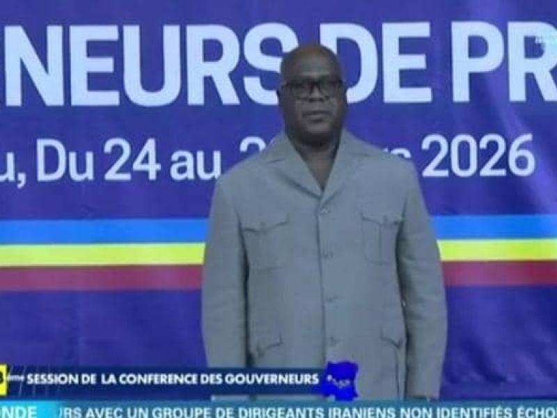 Le Président de la République, Félix-Antoine Tshisekedi Tshilombo, lance les travaux de la 13ème Conférence des Gouverneurs, à Bandunduville