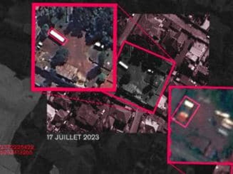 Des images satellites montrant des conteneurs utilisés pour la détention de prisonniers par le M23-AFC [📷 RSF]