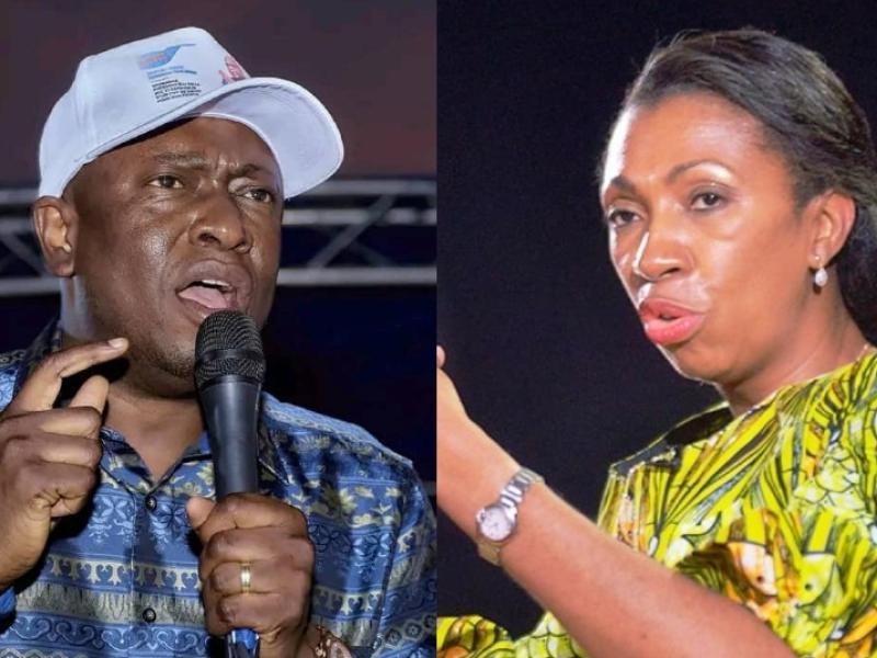 Augustin Kabuya président de l'UDPS et Jeanine Mabunda, cadre du PPRD