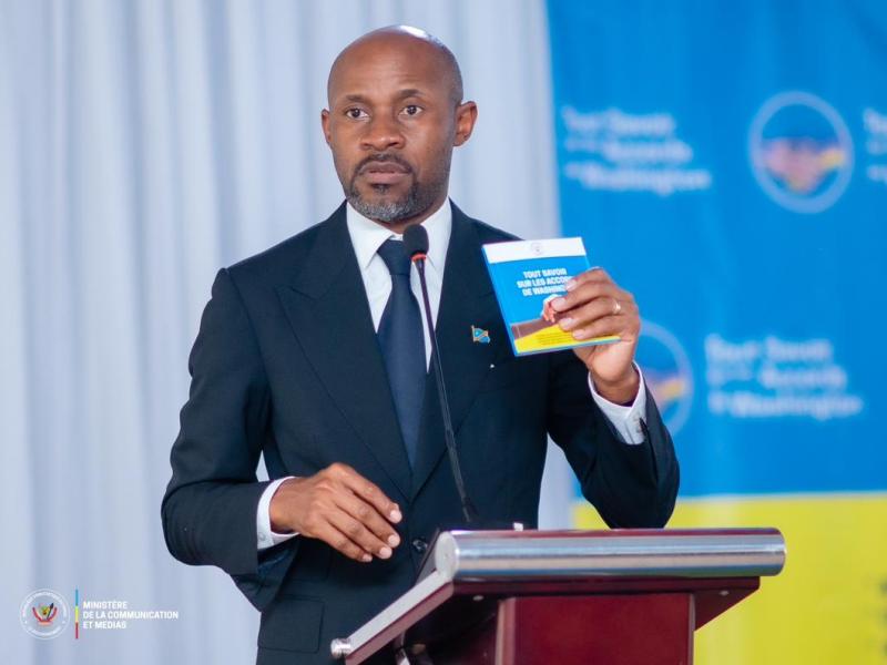 Patrick Muyaya Katembwe, ministre de la Communication et Médias, porte-parole du gouvernement de la RDC