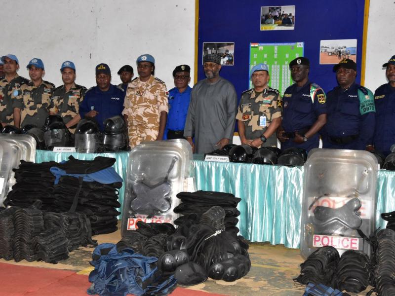 La PNC reçoit des équipements de protection de l’ONU pour renforcer la sécurité à Beni