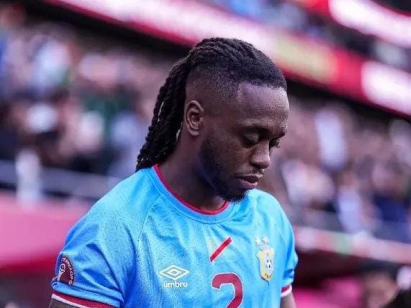 Aaron Wan-Bissaka lors d'un match des Léopards à la CAN Maroc 2025.