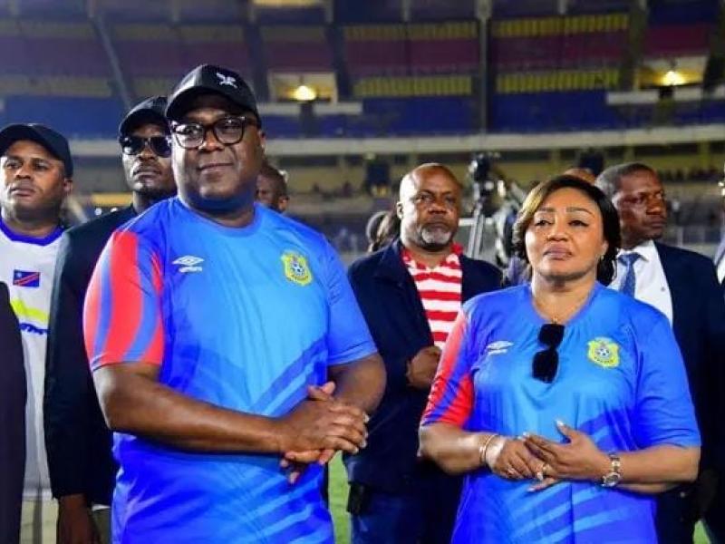 Félix Tshisekedi et son épouse au Stade des Martyrs. [Photo d'illustration]