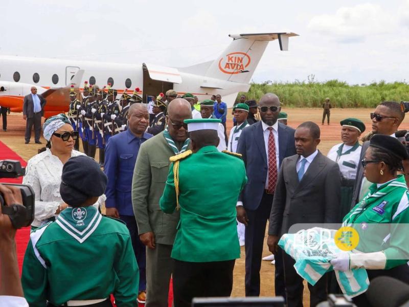 Le couple présidentiel reçu à l’aéroport de Nkamba [photo d'illustration]