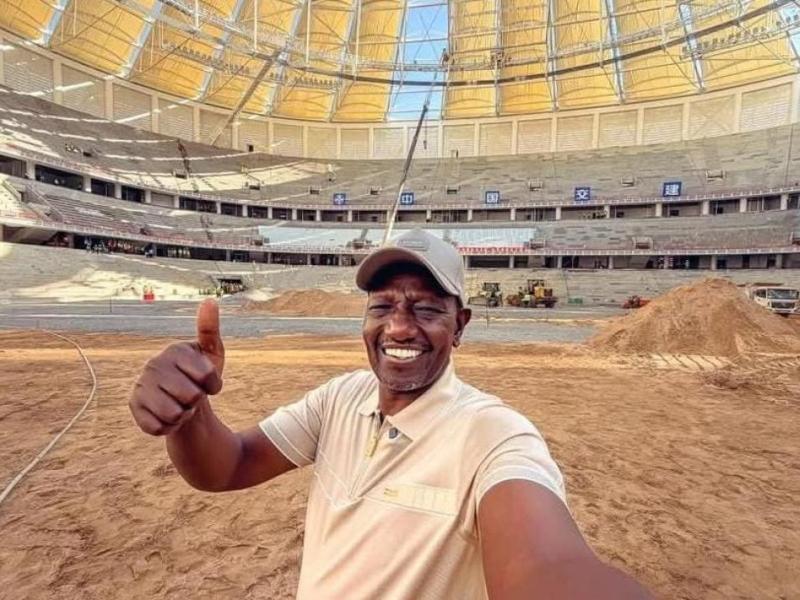 Le Président du Kenya, William Ruto lors d'une visite au nouveau stade de Nairobi. [Photo d'illustration]