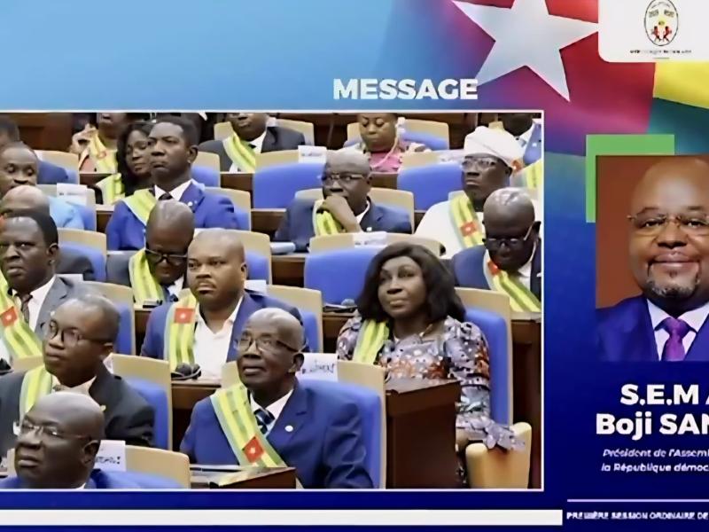 Aimé Boji Sangara lors de son une allocution à l’hémicycle de l’Assemblée nationale togolaise [photo d’illustration]