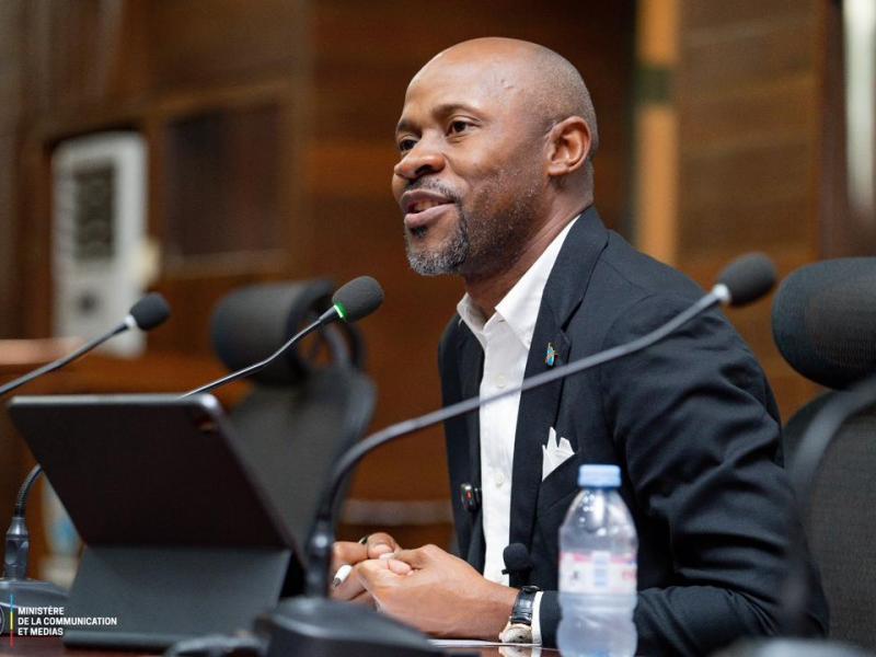 Patrick Muyaya Katembwe, ministre de la Communication et Médias, porte-parole du gouvernement de la RDC