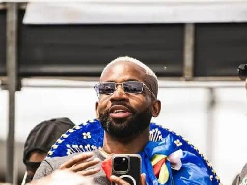 Cédric Bakambu lors de la grande célébration des Léopards à Kinshasa. [Photo d'illustration]