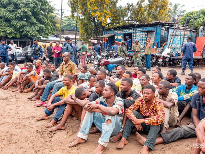 Des présumés bandits arrêtés à Kinshasa dans le cadre de l'opération Ndobo [photo d'illustration]