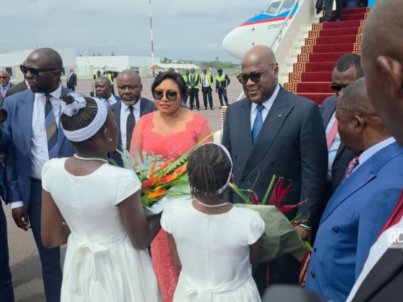 Le Président Félix Tshisekedi accompagné de la Première dame, Denise Nyakeru Tshisekedi [photo d'illustration]
