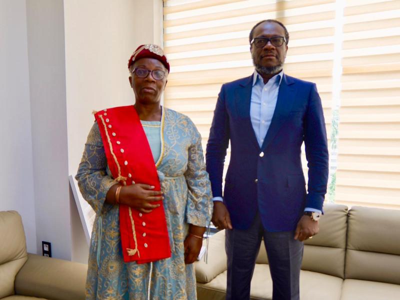 Bernadette TOKWAULU et Delly SESANGA après leur entretien ce jeudi 16 avril 2026 à Kinshasa