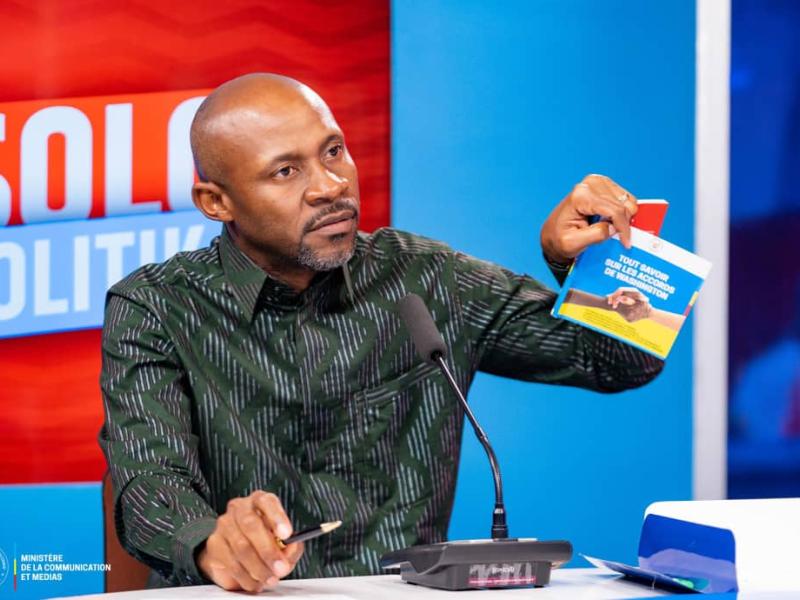 Patrick MUYAYA KATEMBWE sur le plateau de Bosolo na Politik, mercredi 15 avril 2026