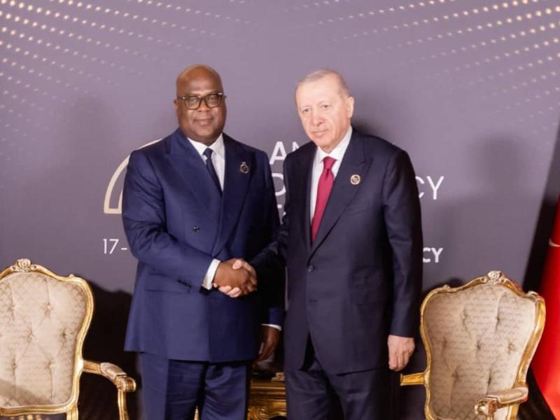 Le Président Félix Tshisekedi et son homologue Recep Tayyip Erdoğan [photo d'illustration]