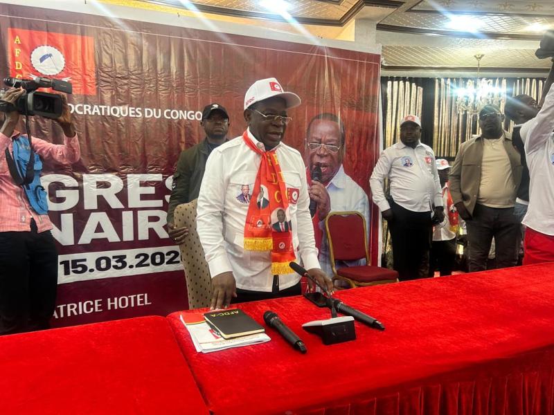 Le président de l'AFDC Modeste Bahati lors du congrès tenu au mois de mars 2026 [ Photo d'illustration]