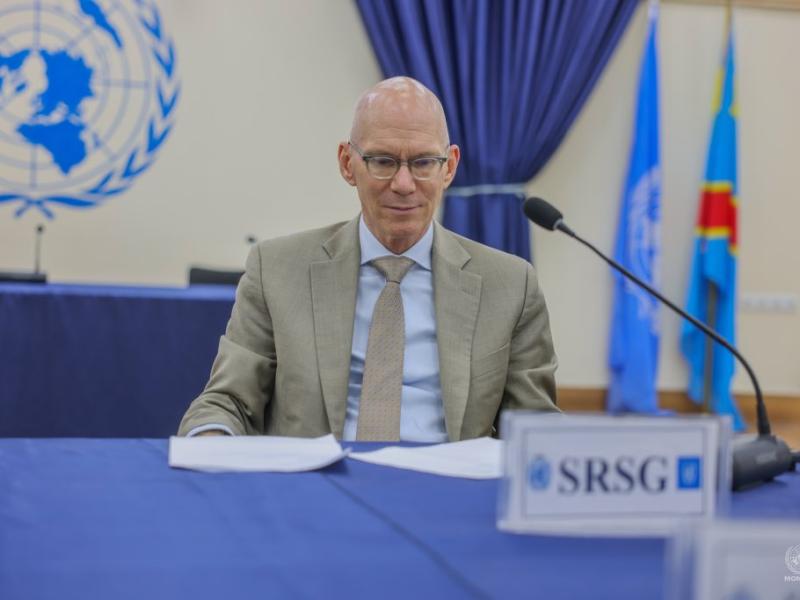 James Swan, chef de la MONUSCO et Représentant Spécial du Secrétaire Général des Nations Unies en RDC