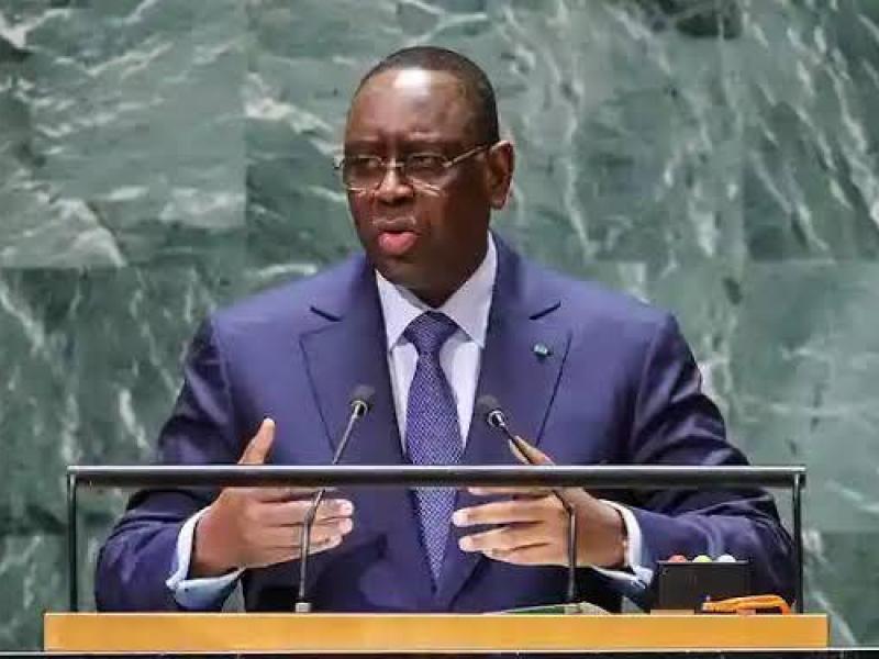Macky Sall, ancien chef de l'État du Sénégal et candidat au poste de Secrétaire général des Nations Unies