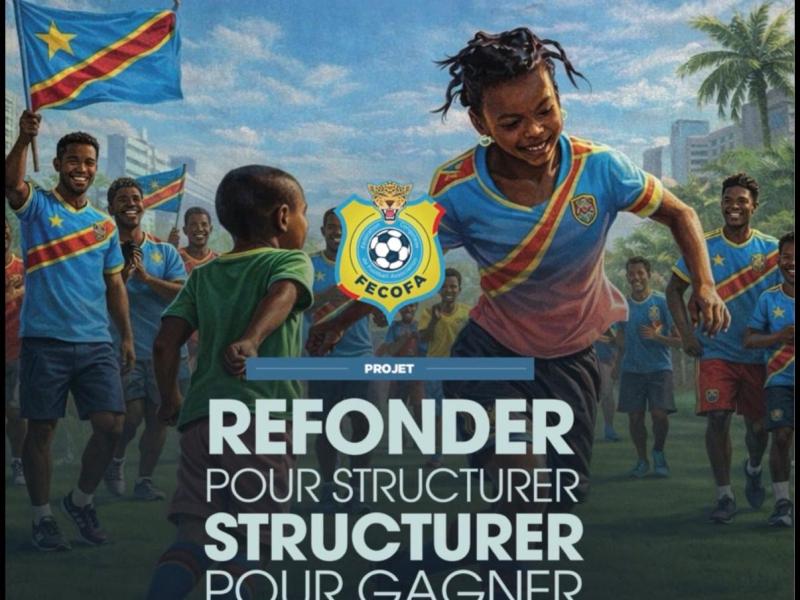 Affiche du projet de campagne de Veron Mosengo, candidat président de la FECOFA