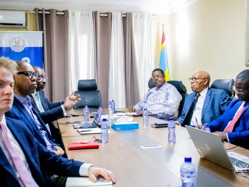 Le Coordonnateur principal du CPVS, François MUAMBA et la délégation de Buenassa Resources S.A, lors de leur entretien, ce mercredi 22 avril 2026