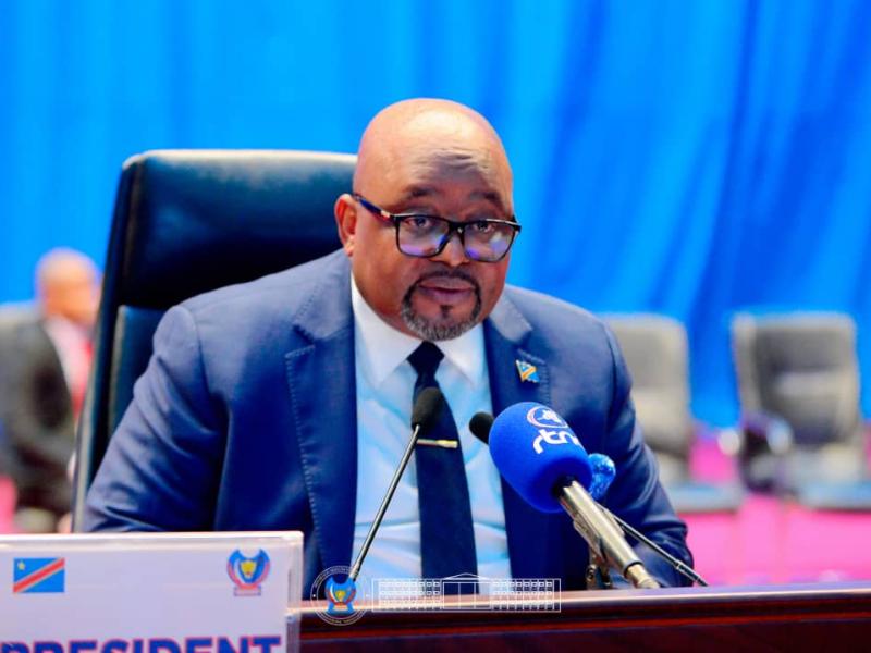 Aimé Boji Sangara,  président de l’Assemblée nationale, en RDC