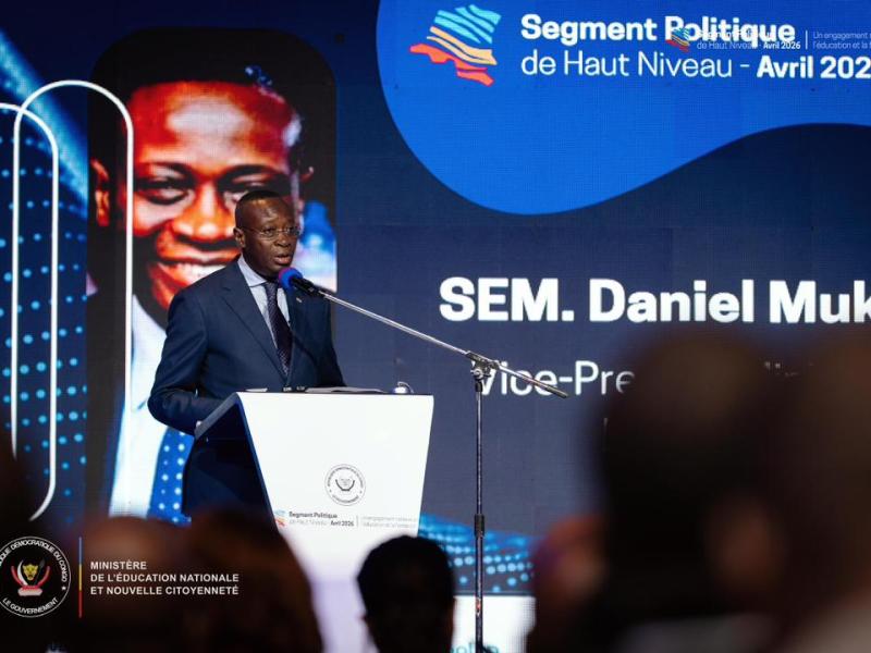 Le ministre de l’Économie nationale, Daniel Mukoko Samba, qui a clôturé les travaux [photo d’illustration]