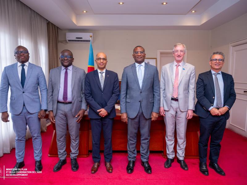 Le ministre du Plan Guylain Nyembo et la délégation de l'UE [photo d'illustration]