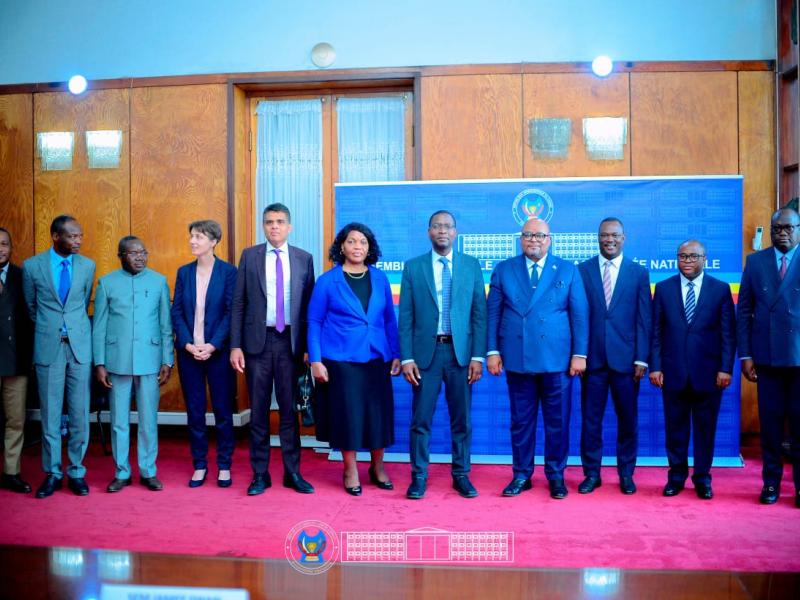 La délégation du FMI reçue par le Président de la chambre basse du parlement Aimé Boji, ce jeudi 30 avril 2026