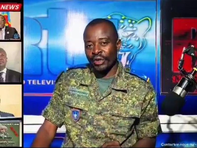 Le Lieutenant Jules NGONGO, Porte-parole des FARDC en Ituri lors de sa vidéo d'alerte contre la déstabilisation de l'Ituri