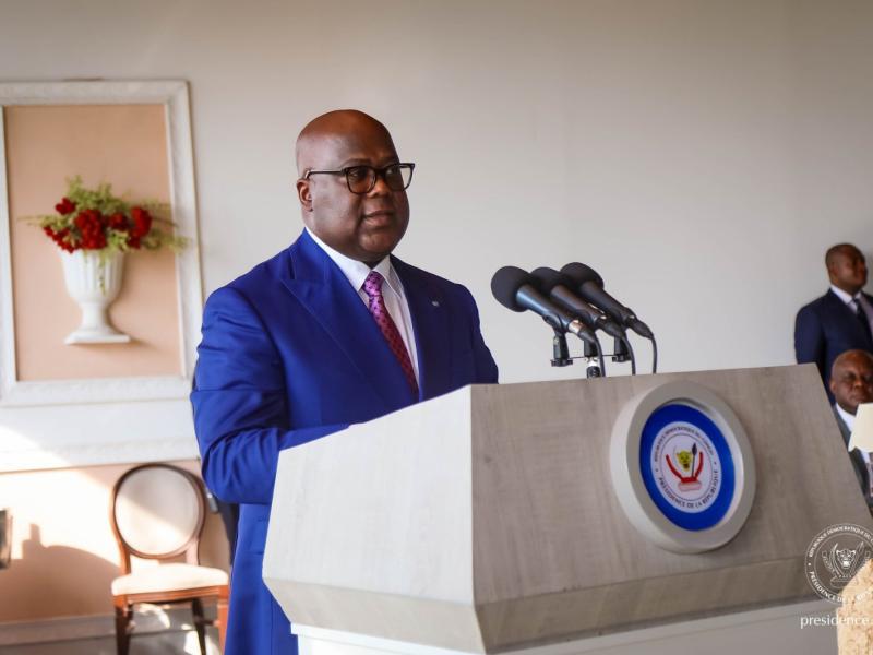 Le chef de l'État Félix-Antoine Tshisekedi Tshilombo