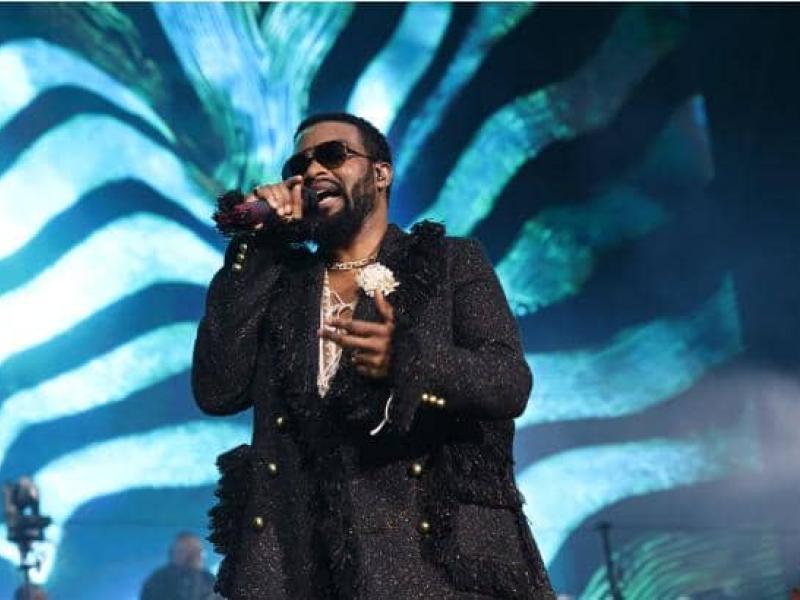 L'artiste musicien congolais Fally Ipupa lors de sa prestation au Stade de France